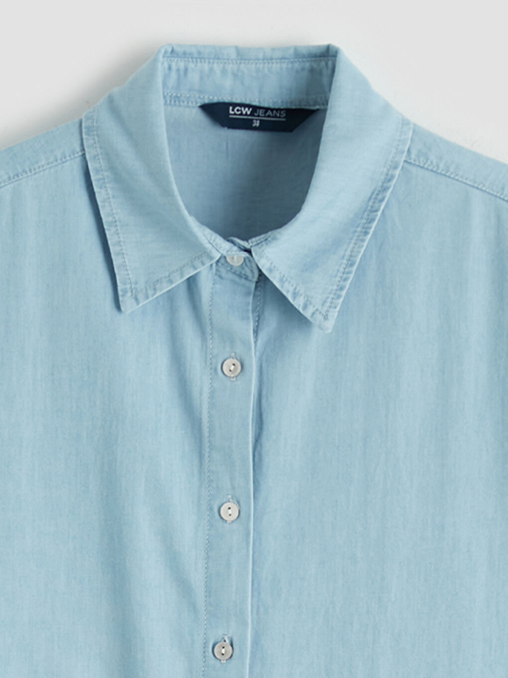 The Shirt Collar Women's Jean Tunic-6