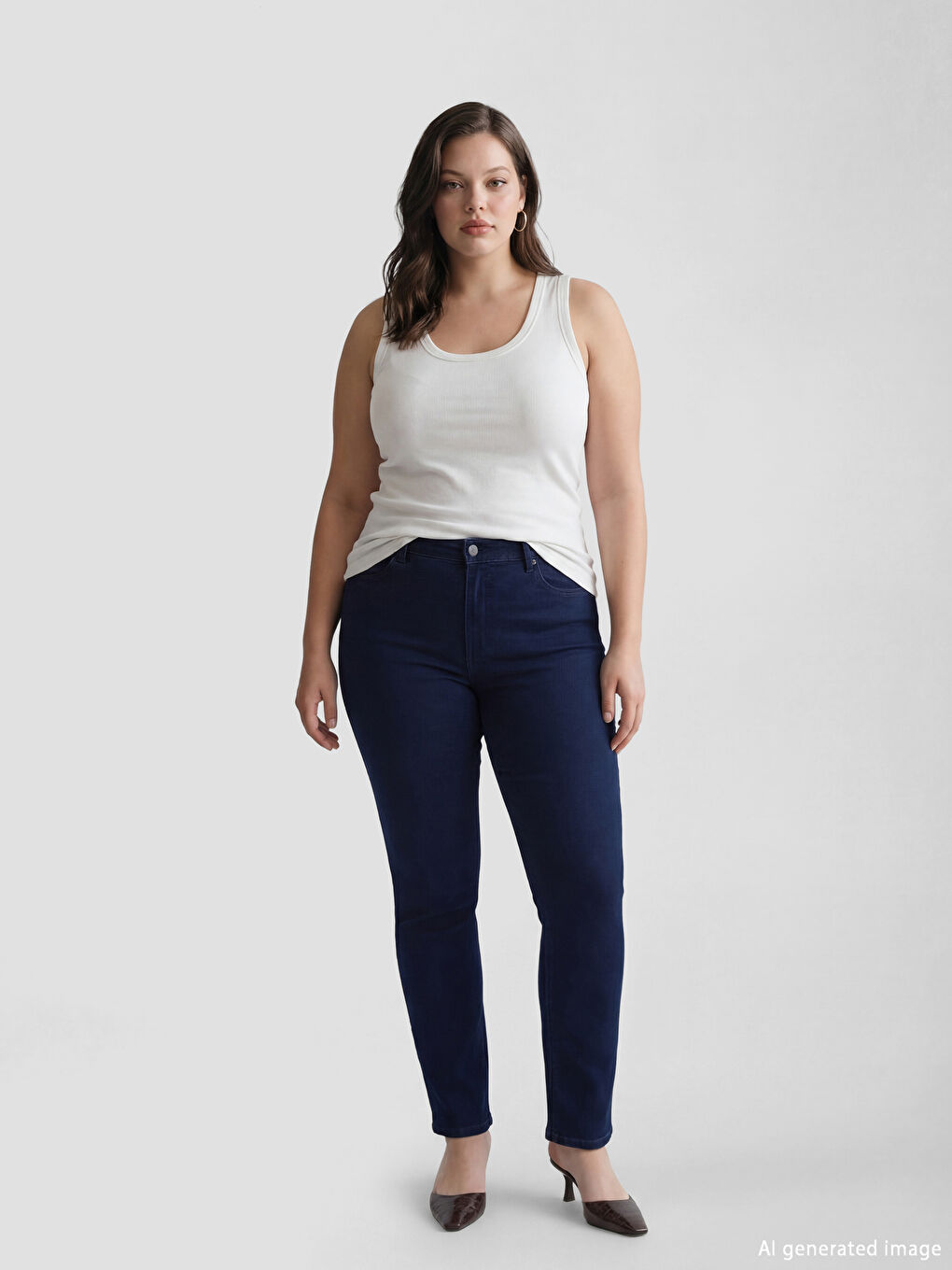 Siyah Slim Fit Kadın Jean Pantolon-1