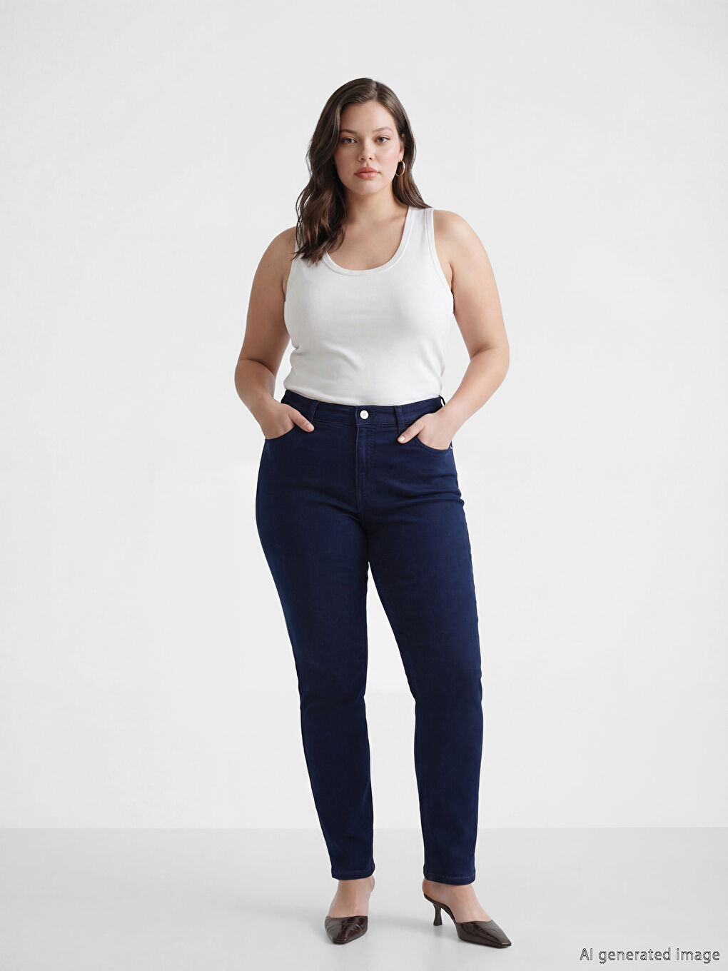 Siyah Slim Fit Kadın Jean Pantolon-1