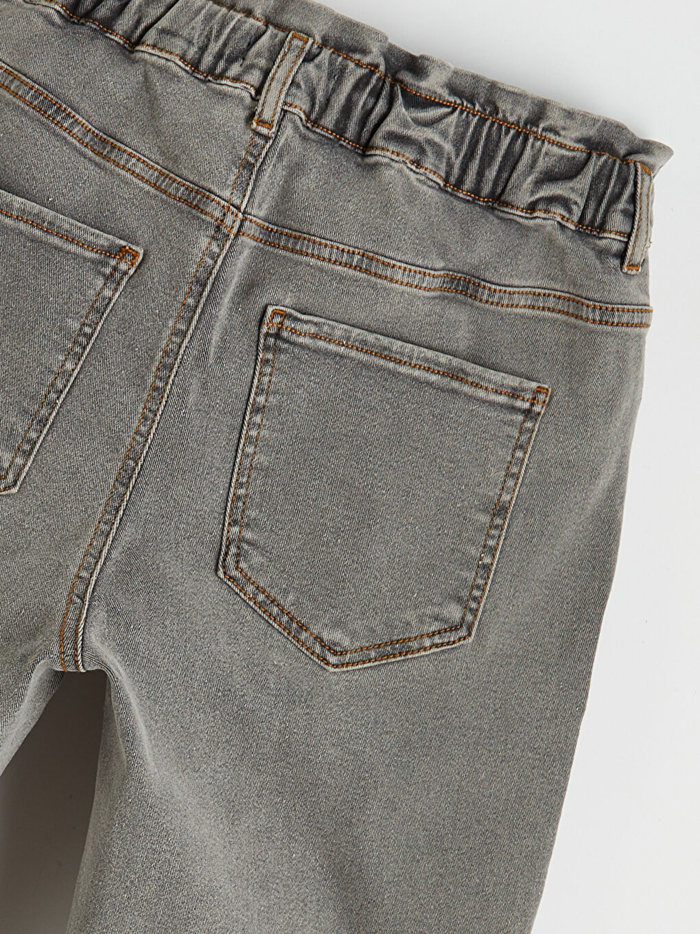 Gri Slim Mom Kadın Jean Pantolon	-5