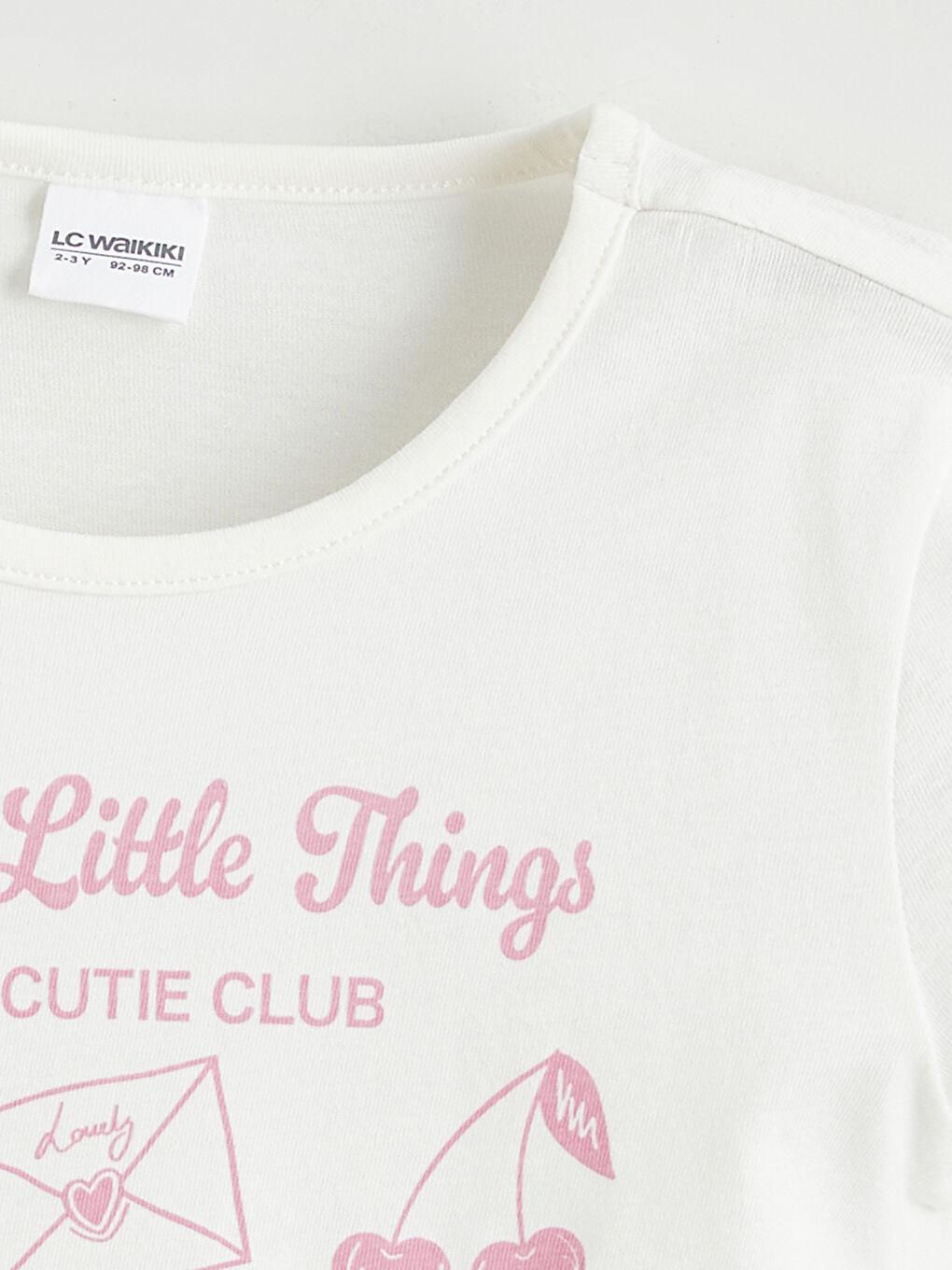 Ekru Baskılı Kız Çocuk Şortlu Pijama Takımı-2