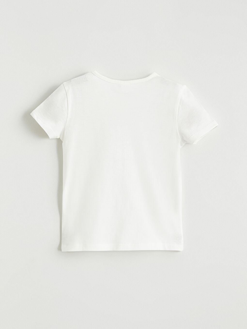 Ekru Baskılı Kız Çocuk Şortlu Pijama Takımı-3