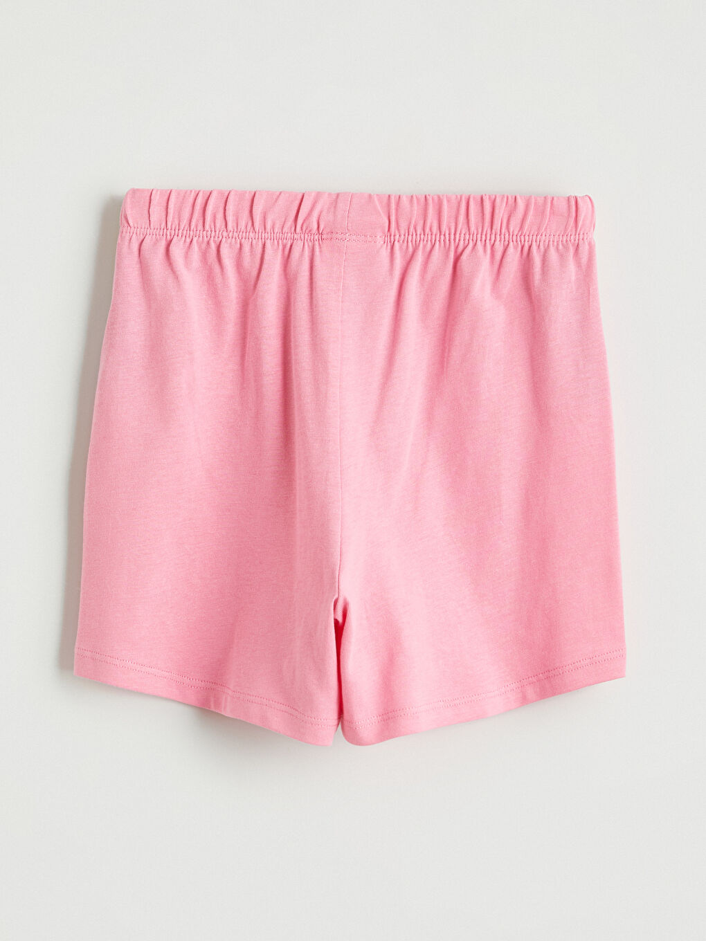 Ekru Baskılı Kız Çocuk Şortlu Pijama Takımı-6