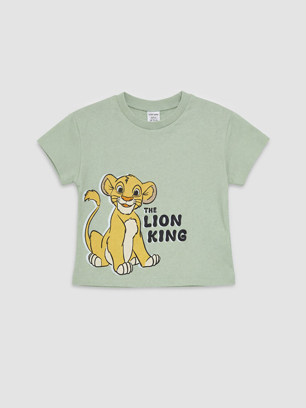 Yeşil Aslan Kral Baskılı Erkek Bebek Tişört