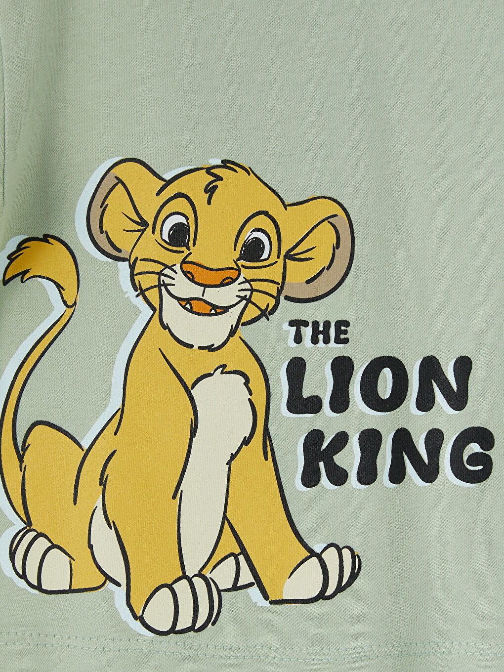 Yeşil Aslan Kral Baskılı Erkek Bebek Tişört ve Şort Takım-3