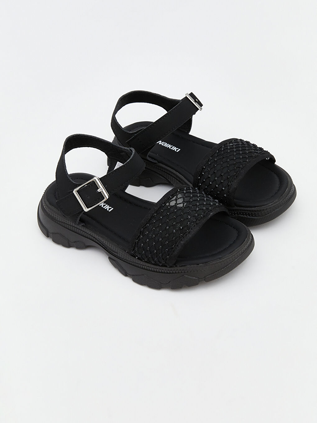 Rhinestone Embellished Girls' Sandals