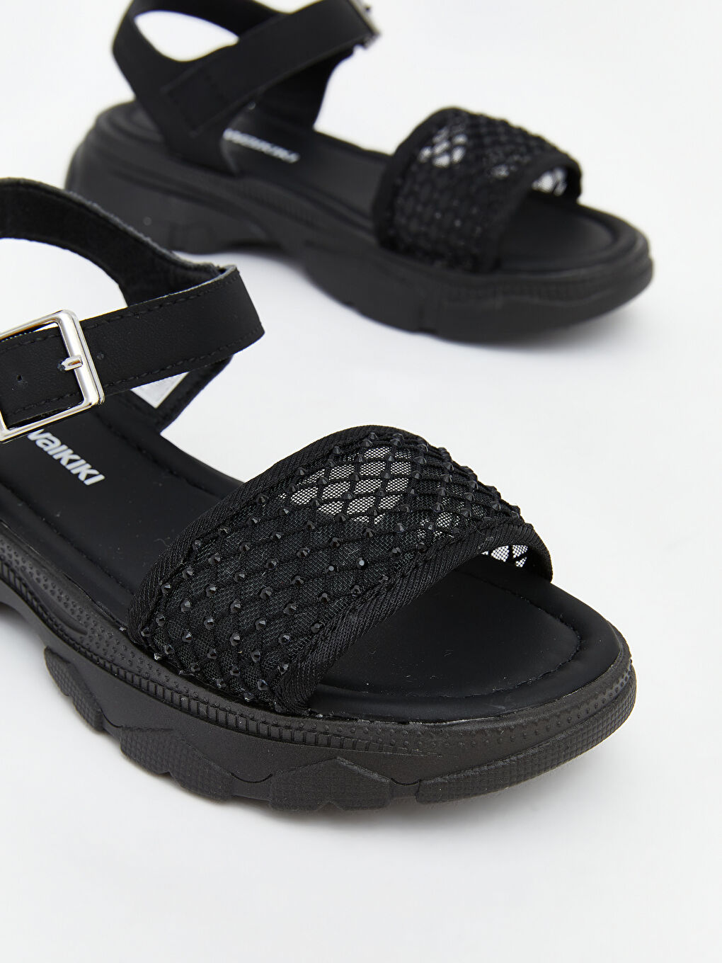 Rhinestone Embellished Girls' Sandals-2