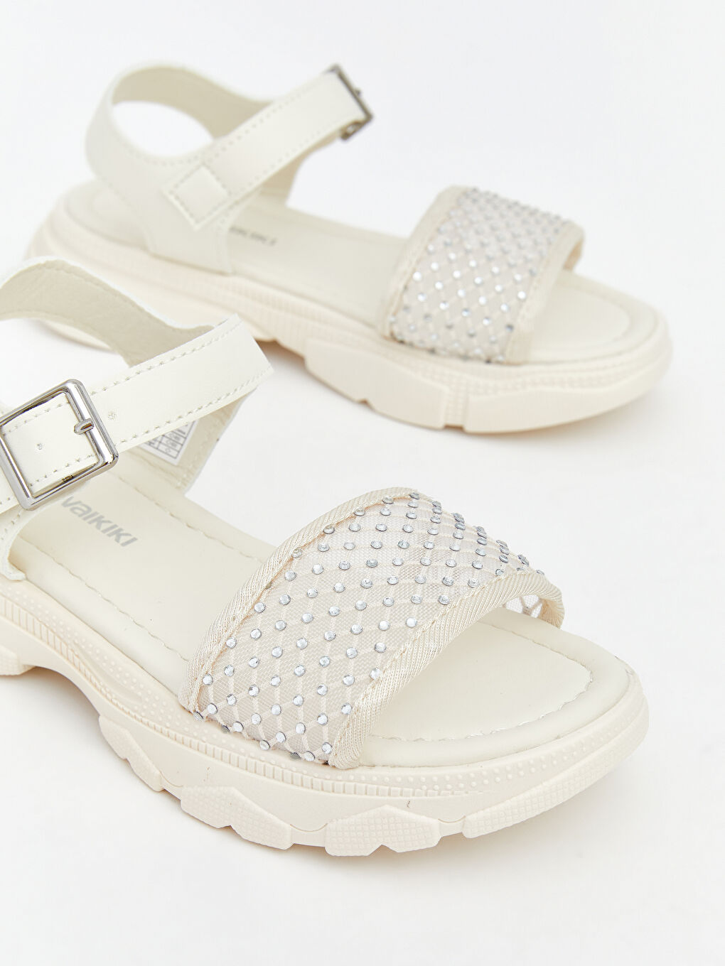 Rhinestone Detail Girls' Sandals-2
