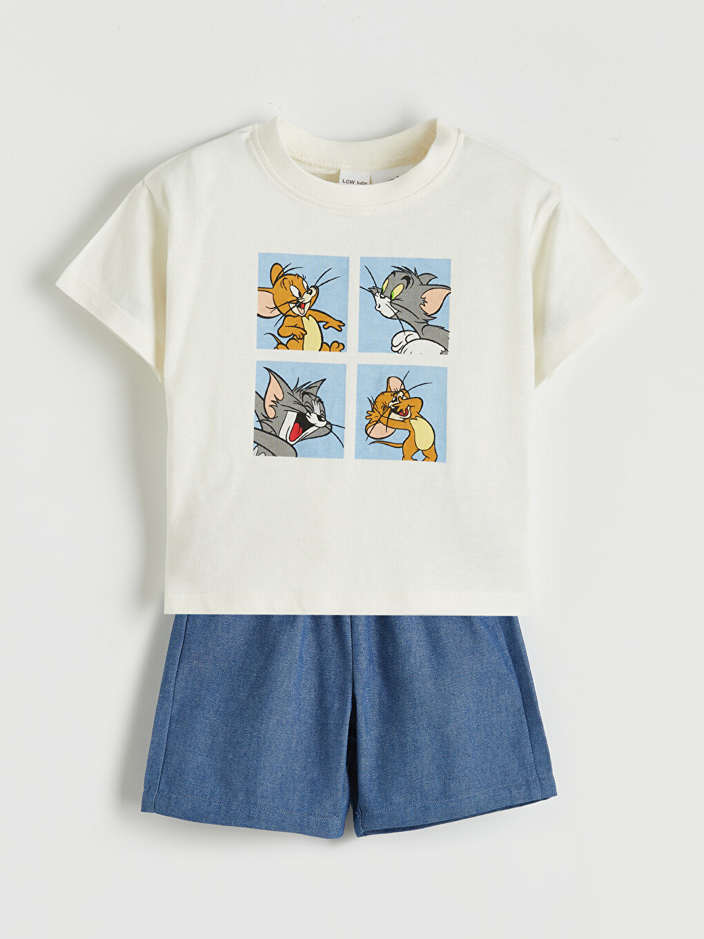 Crew Neck Tom & Jerry Printed Baby Boys' Set