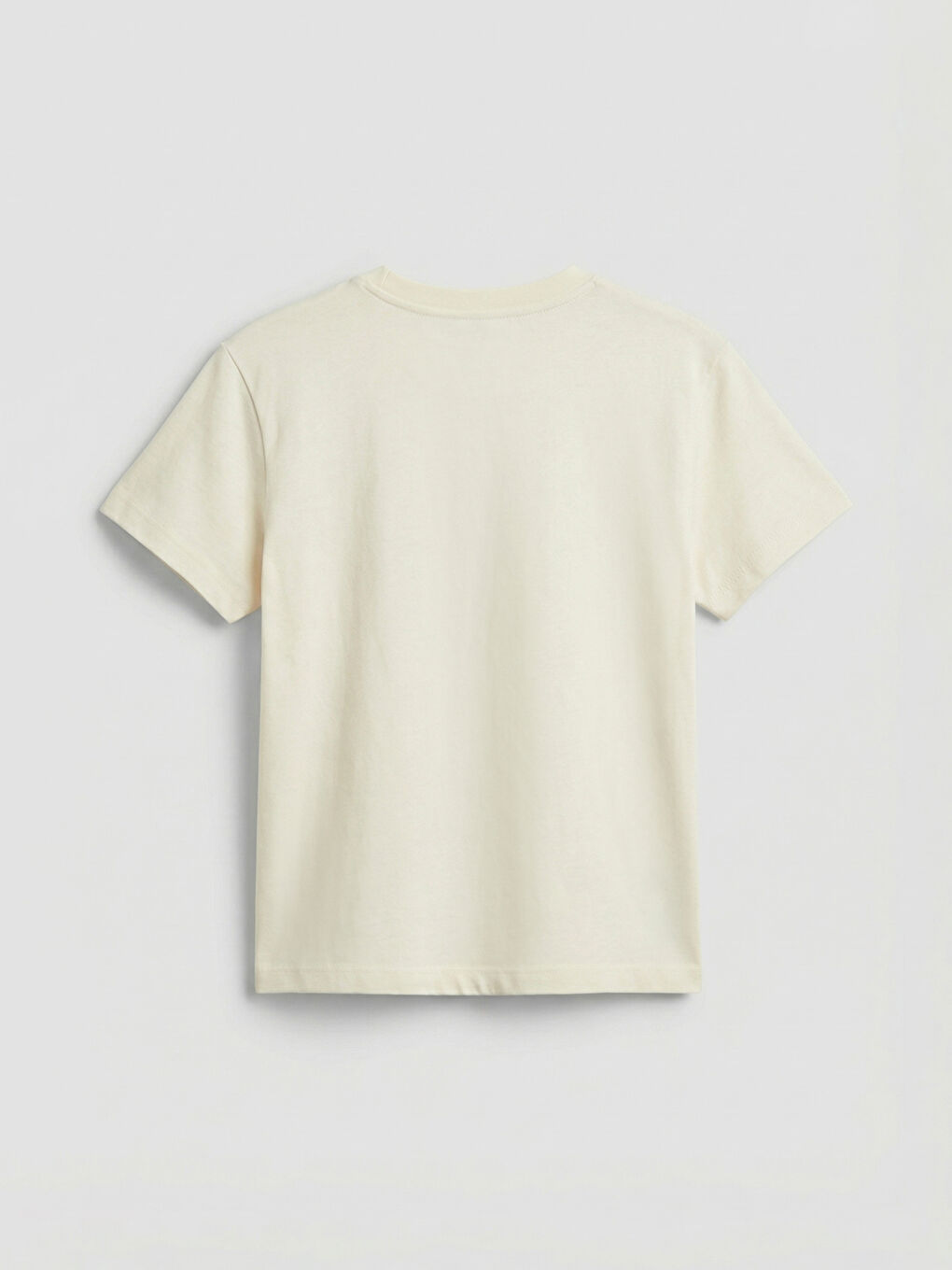 Ekru Bisiklet Yaka Baskılı Erkek Çocuk Tişört-1