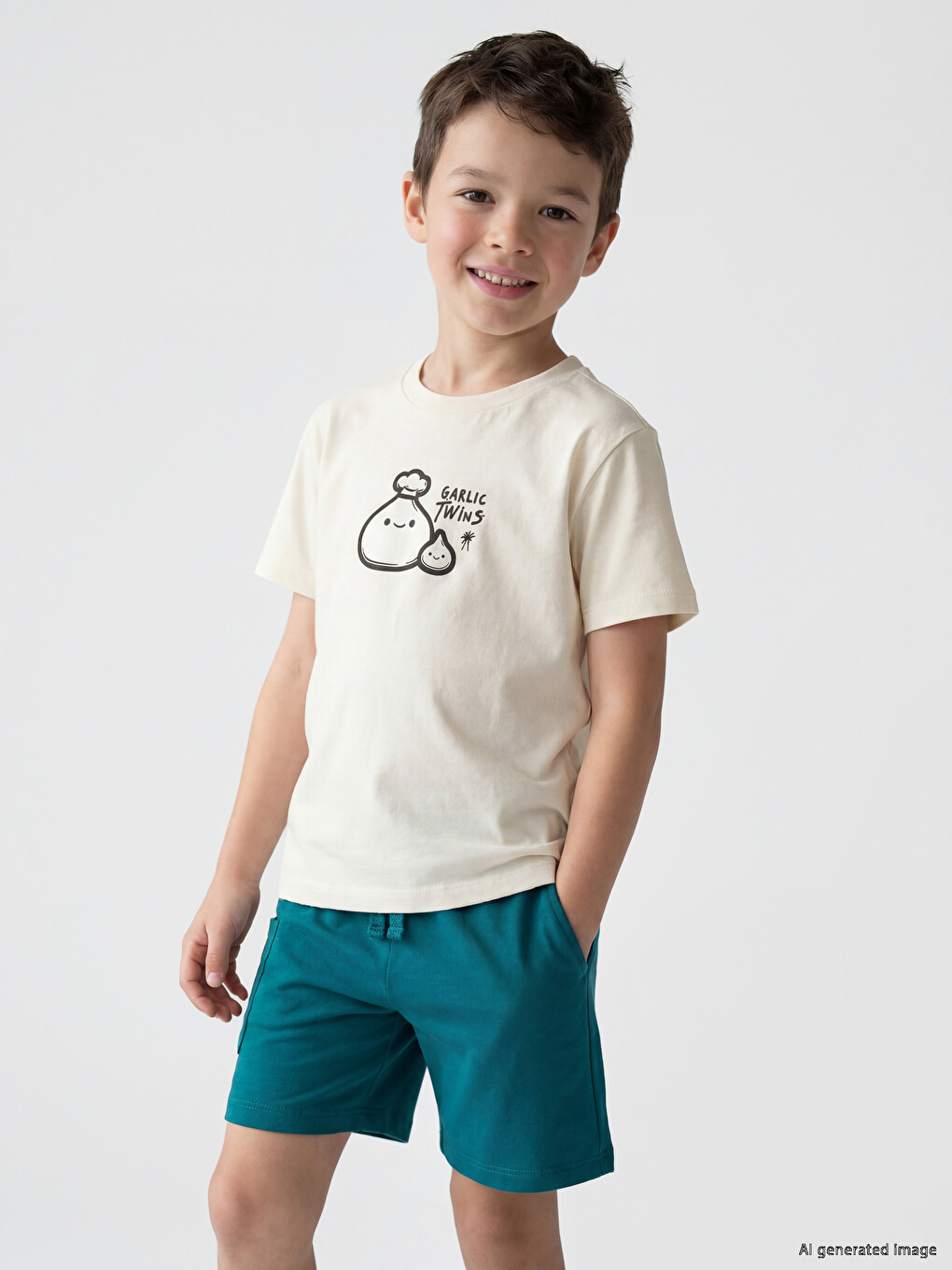 Crew Neck Printed Boys' T-Shirt