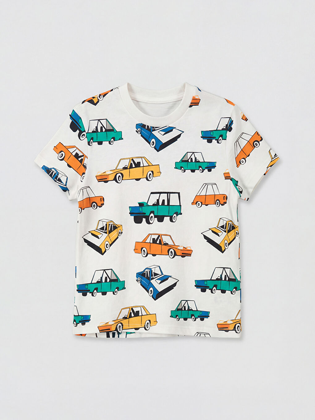 Crew Neck Printed Boys' T-Shirt 2 Pack-3