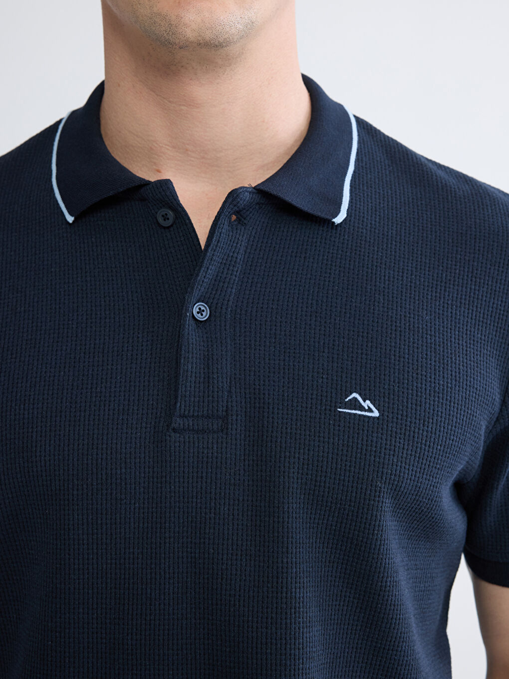 Lacivert Polo Yaka Erkek Tişört-2