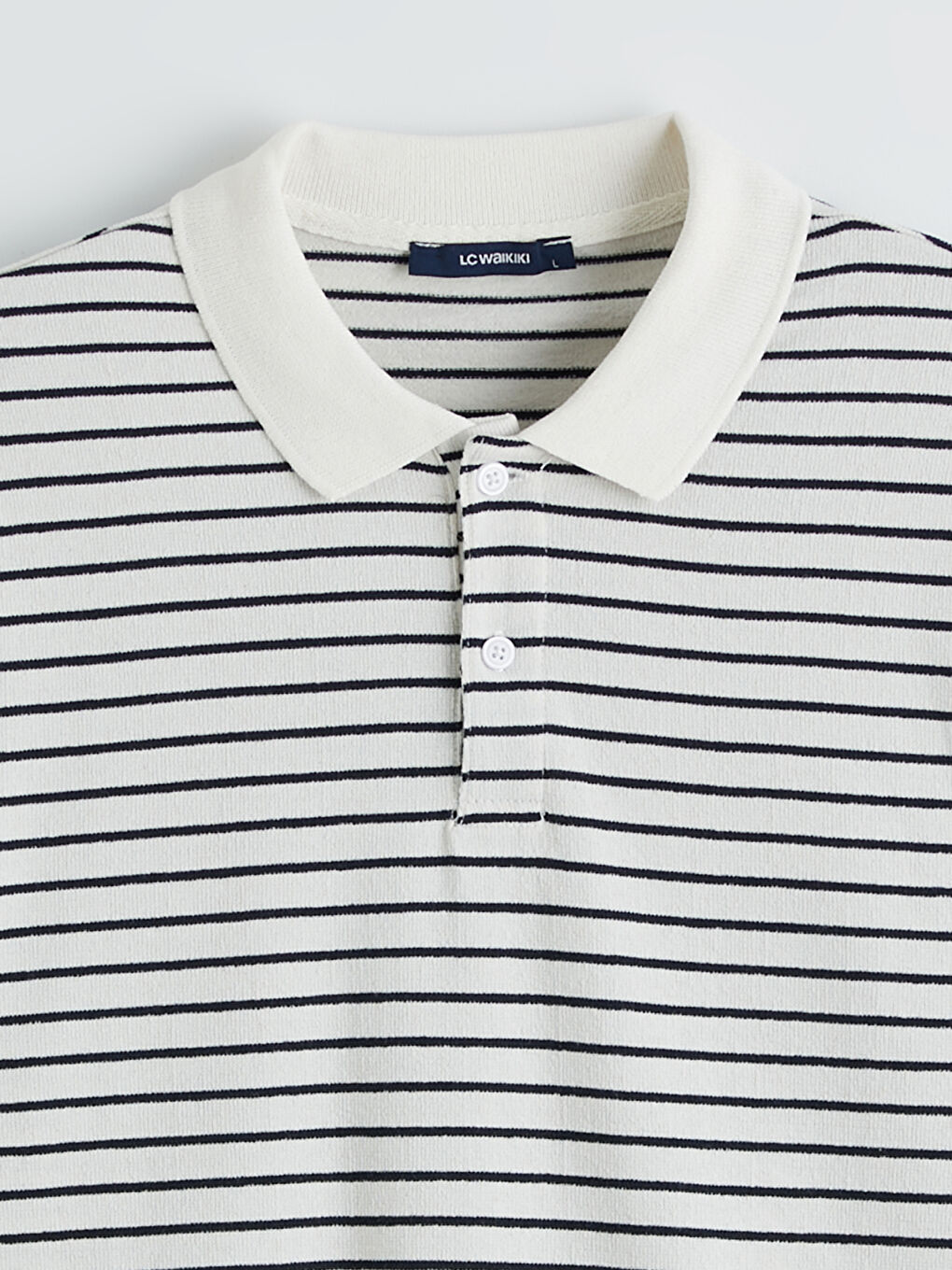 Yeşil Polo Yaka Çizgili Erkek Tişört-5