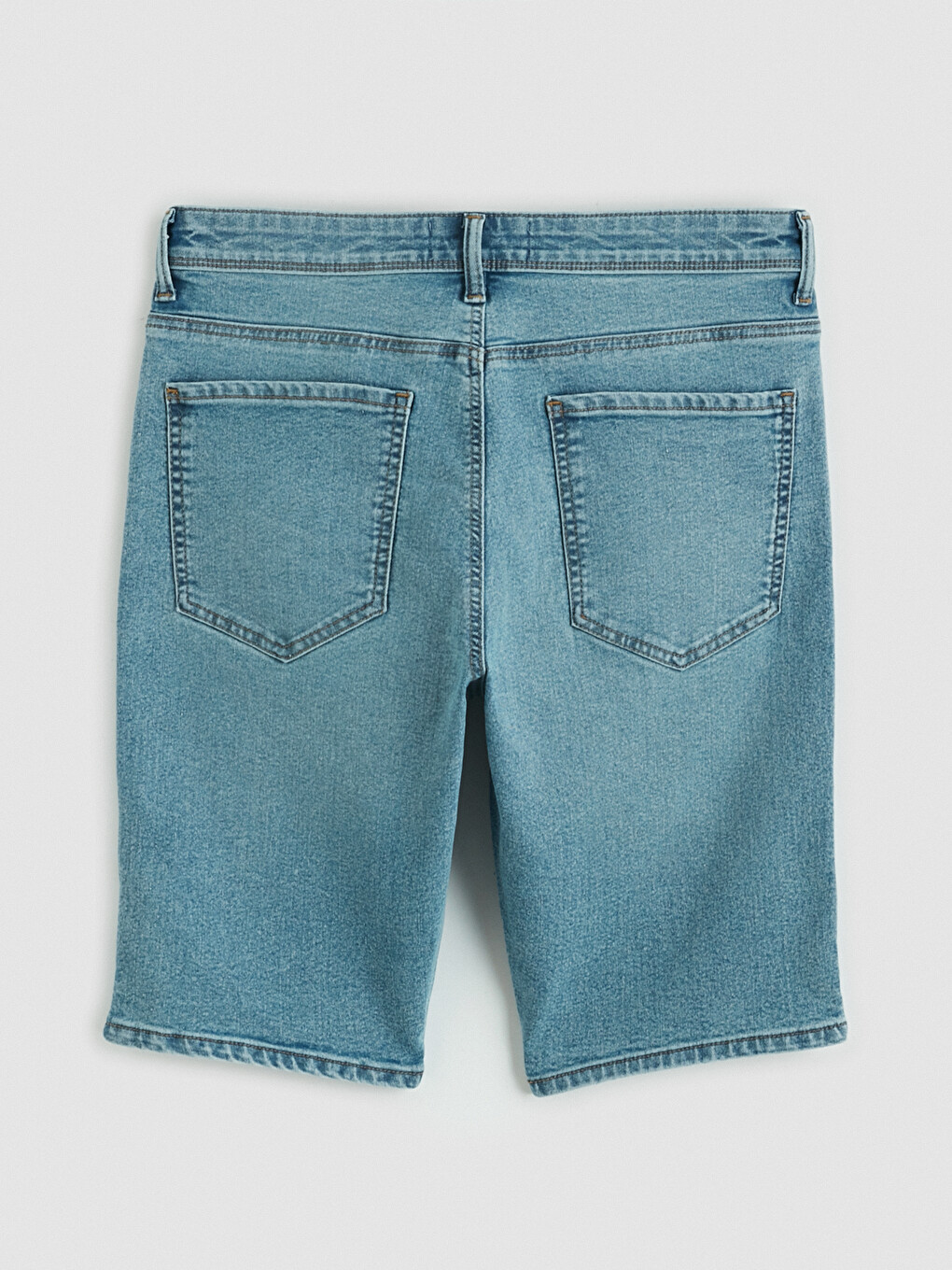 Süper Skinny Fit Erkek Jean Şort-4