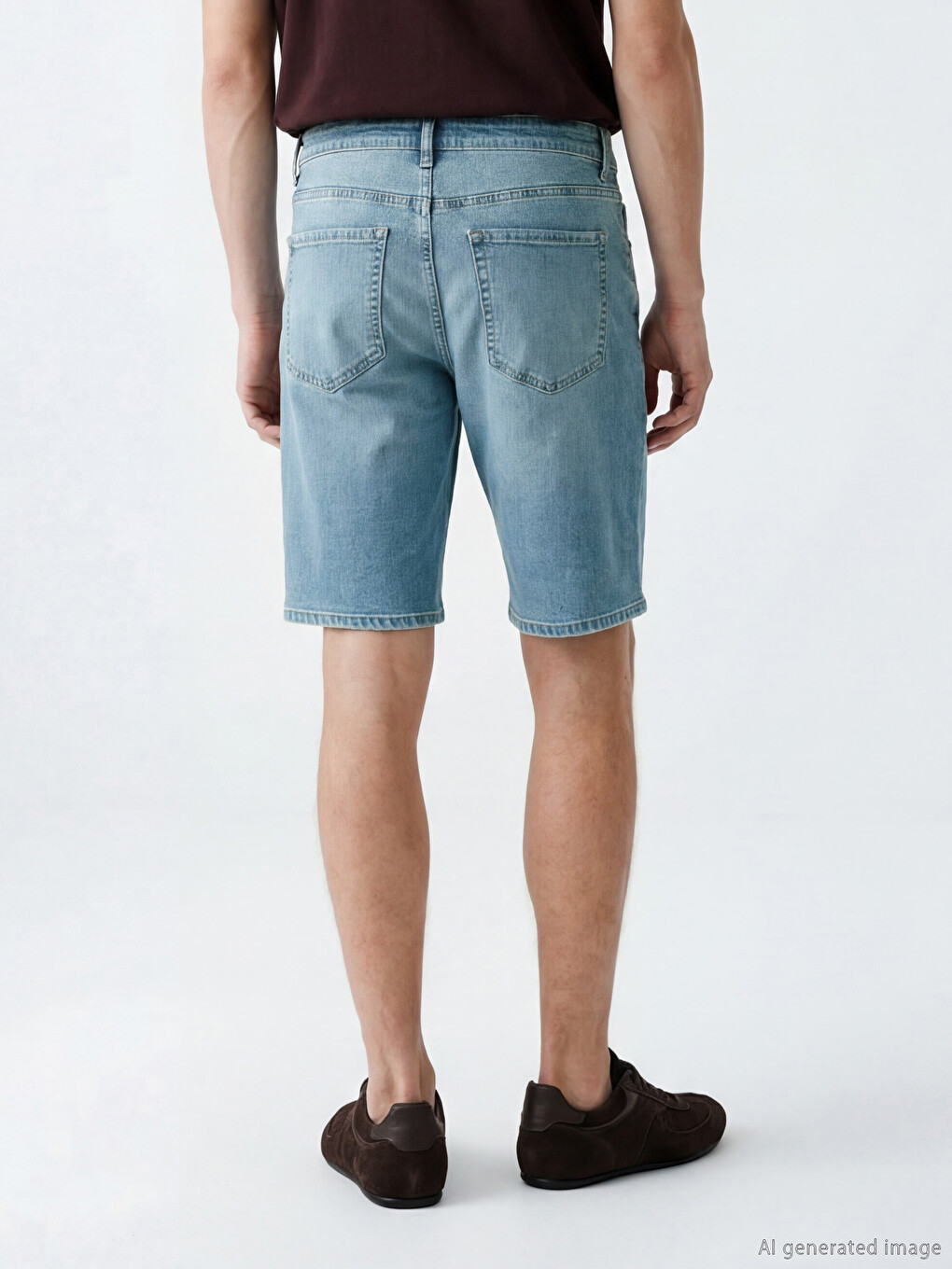 Süper Skinny Fit Erkek Jean Şort-2