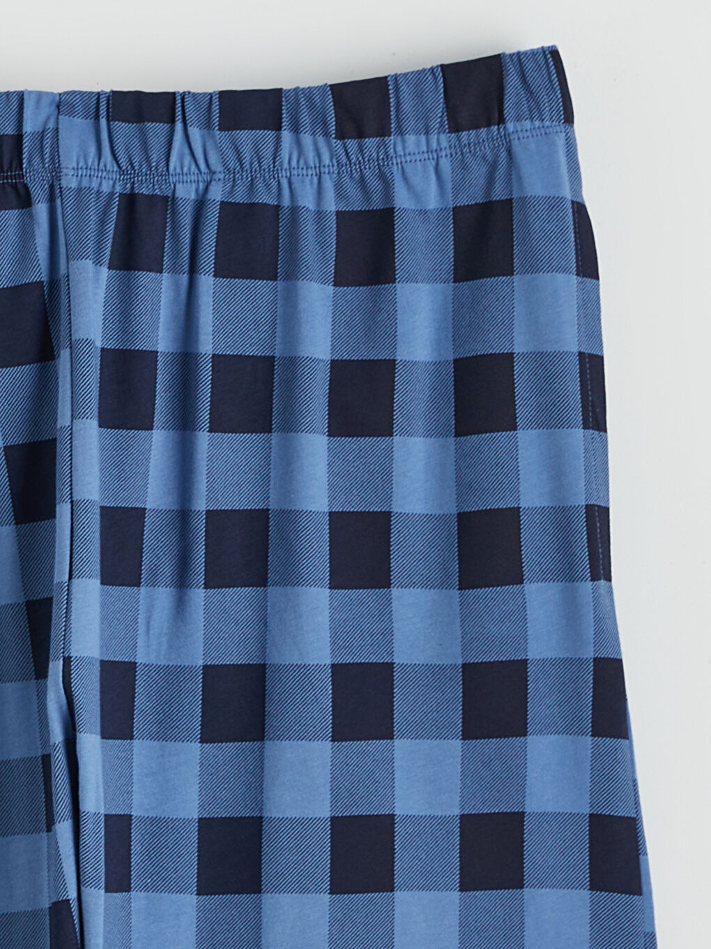 Mavi Standart Kalıp Ekose Pijama Alt Şort-5
