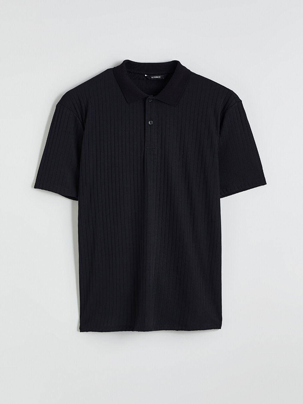 Siyah Polo Yaka Erkek Tişört-4