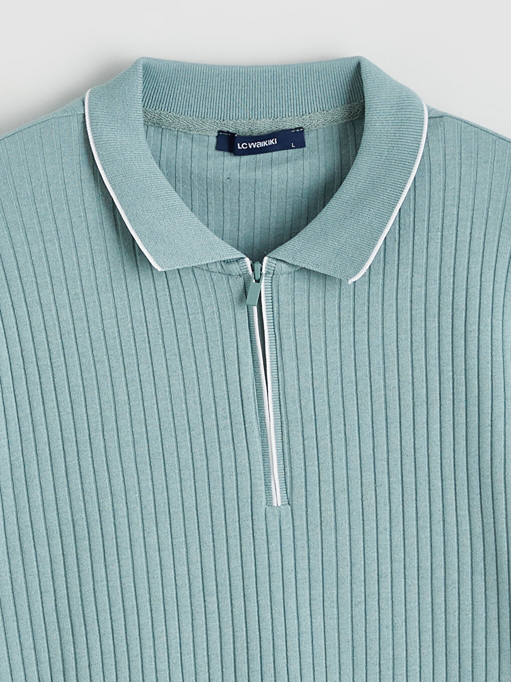 Yeşil Polo Yaka Erkek Tişört-5