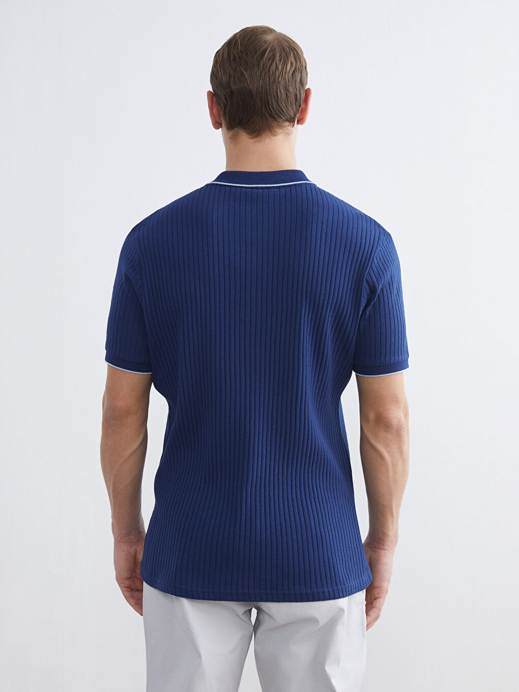 Lacivert Polo Yaka Erkek Tişört-3