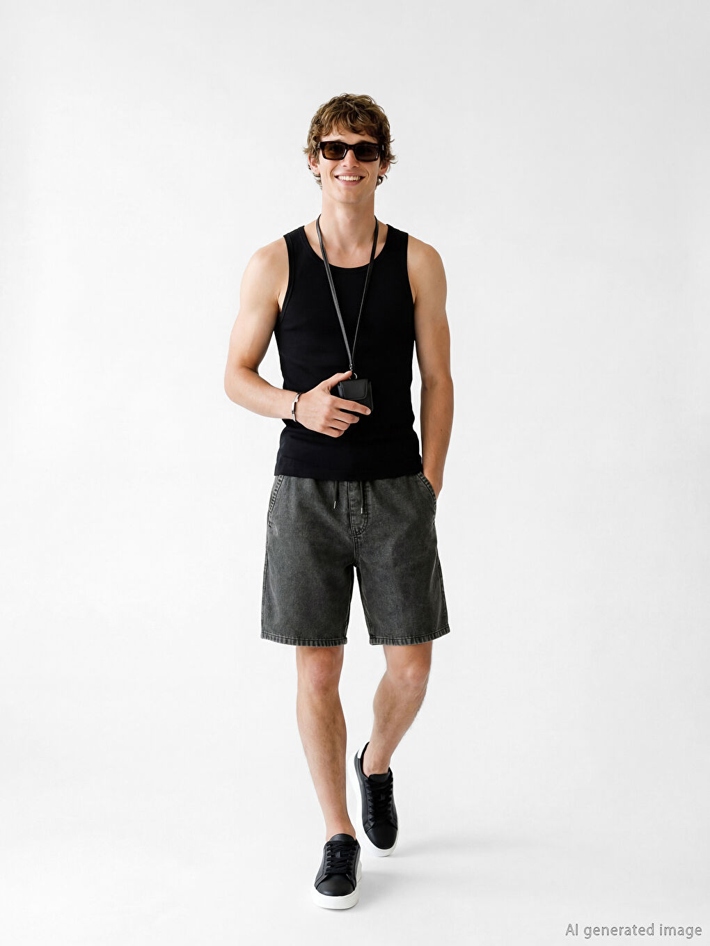 Short en jean homme coupe ample