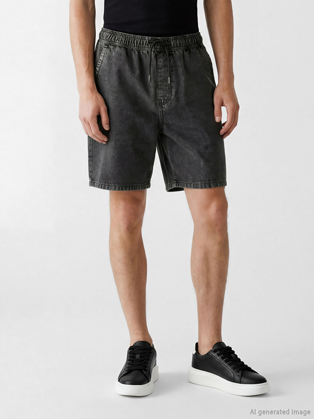 Short en jean homme coupe ample-1