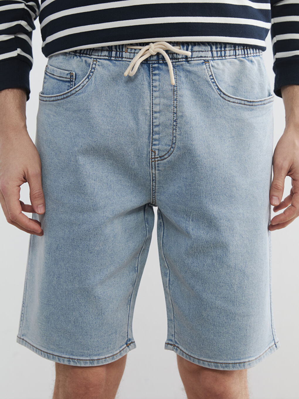 Man INDIGO Denim Shorts-2