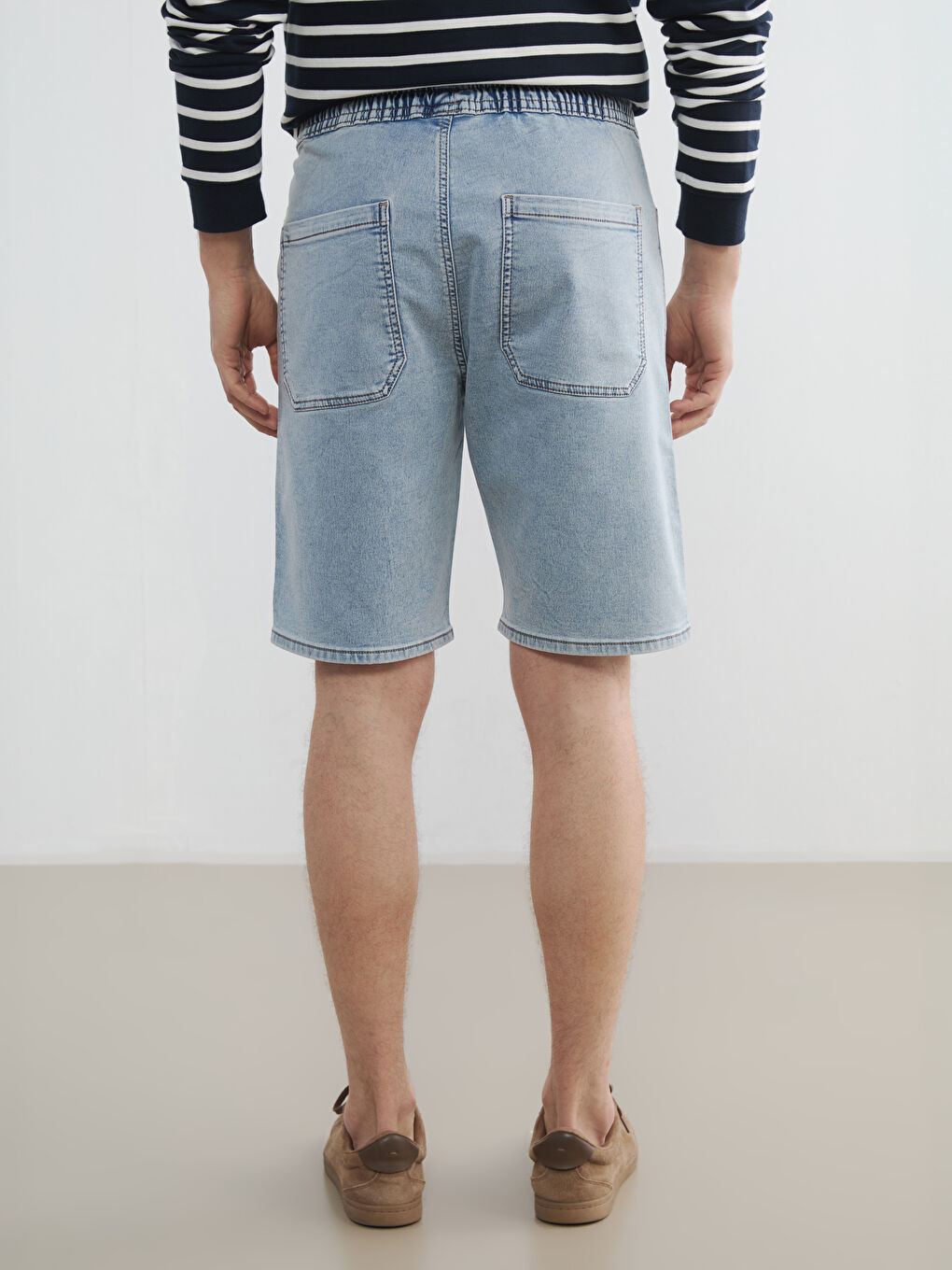 Man INDIGO Denim Shorts-3