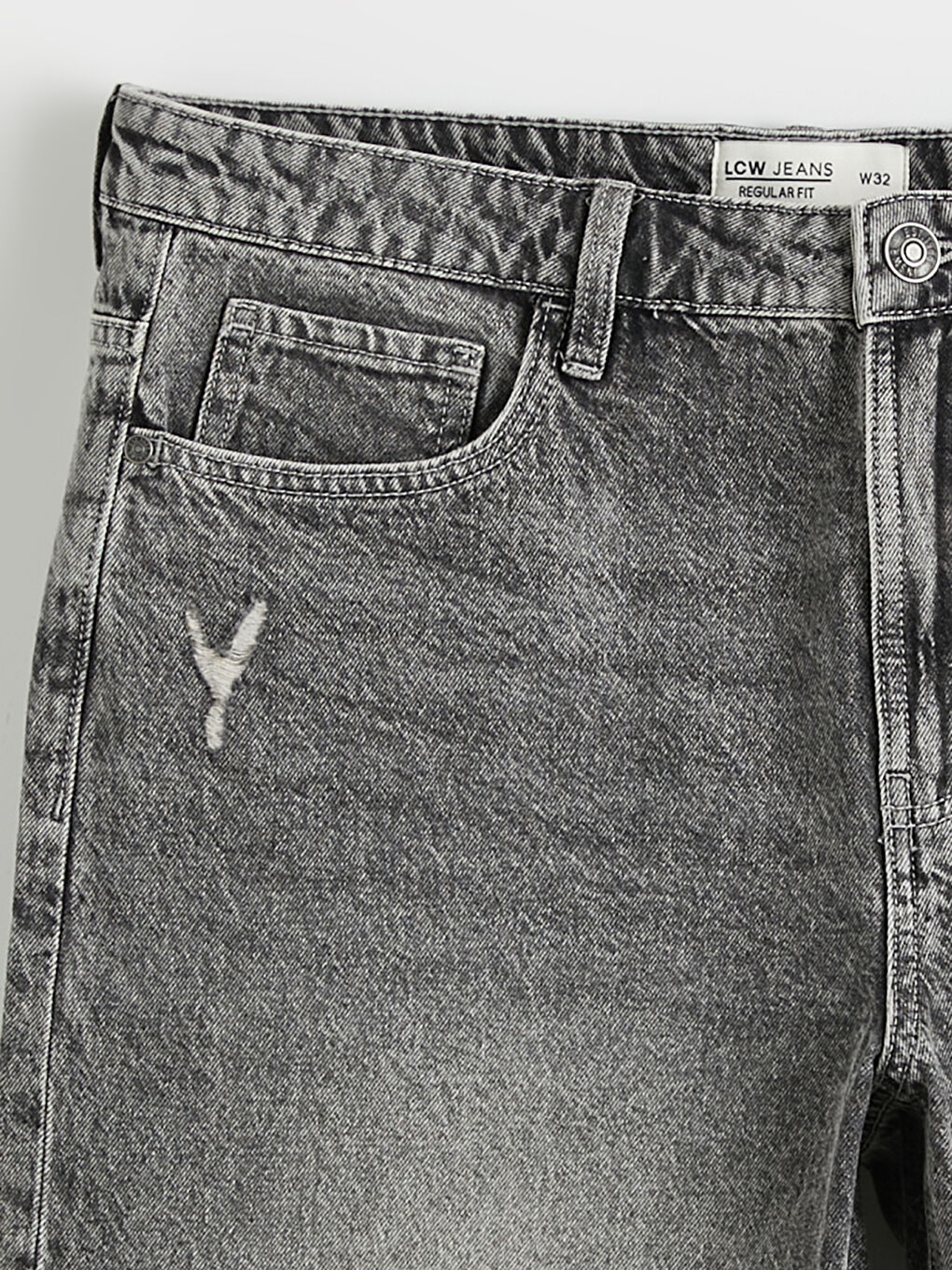 Man GREY Denim Shorts-6