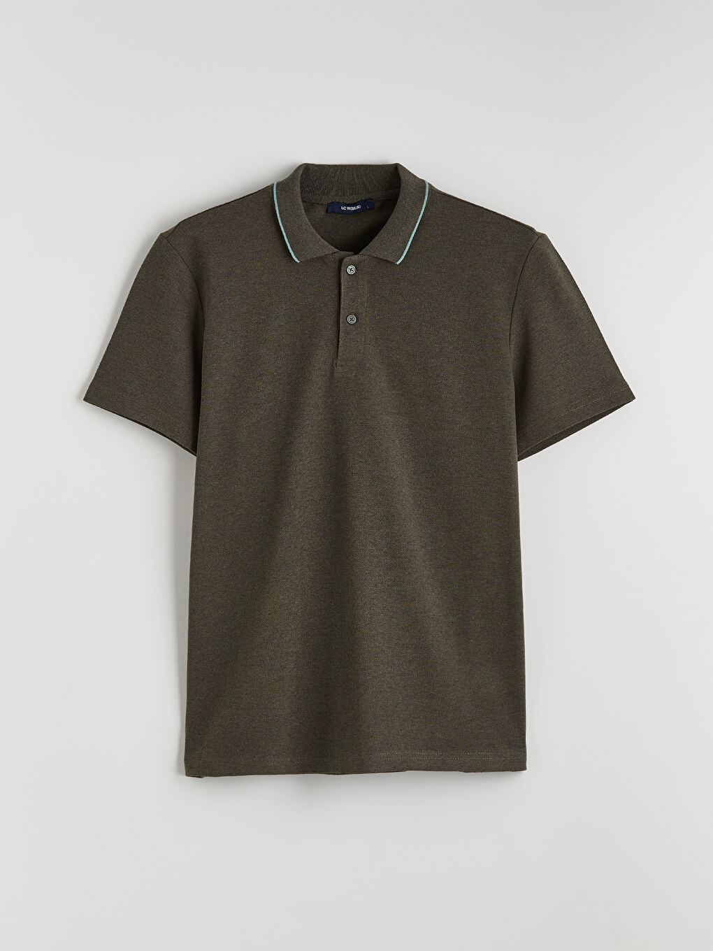 Haki Polo Yaka Pike Erkek Tişört-4