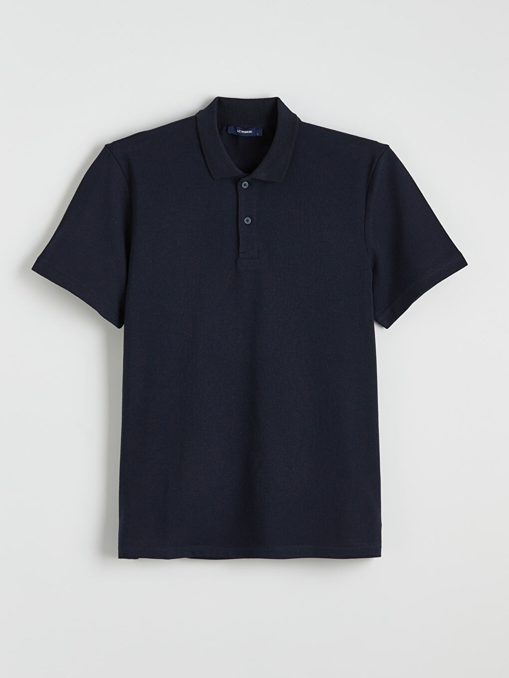 Lacivert Polo Yaka Pike Erkek Tişört-4