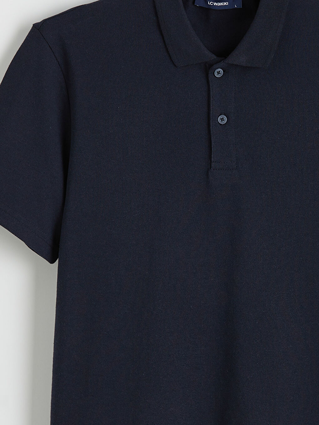 Lacivert Polo Yaka Pike Erkek Tişört-5