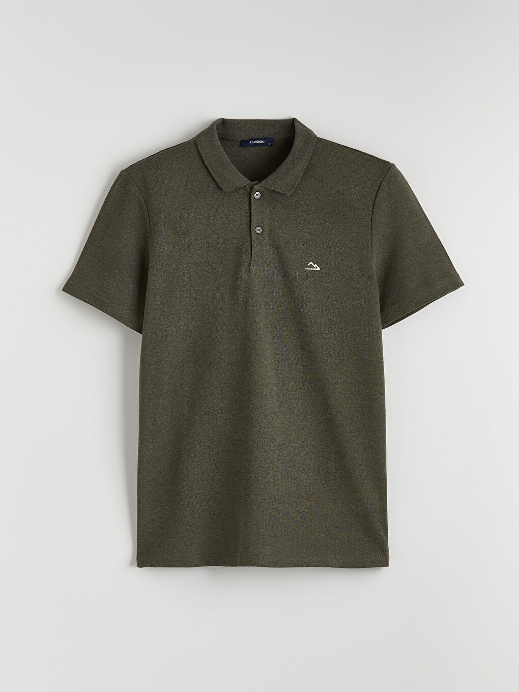 Haki Polo Yaka Pike Erkek Tişört-4