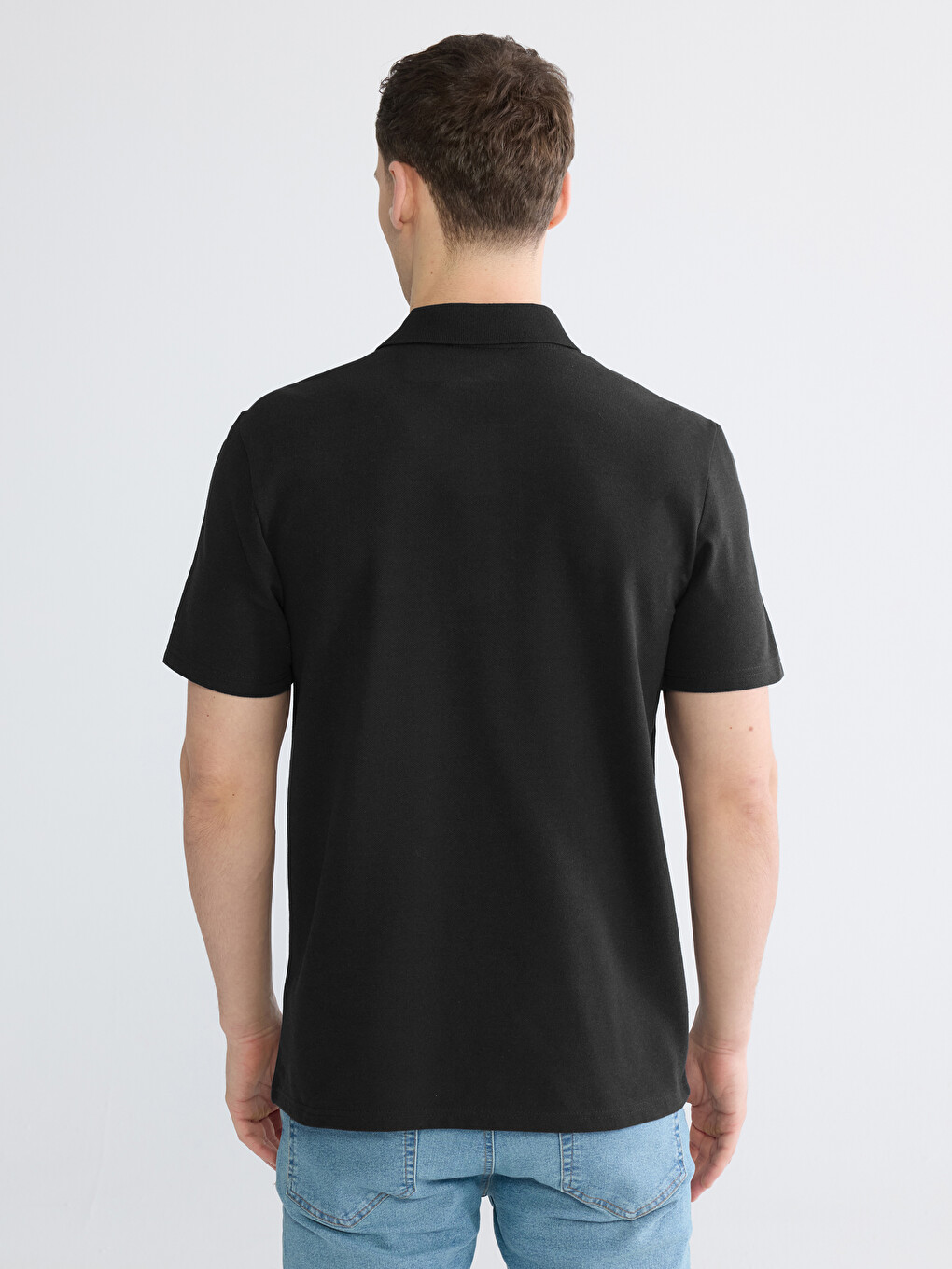 Pique Men's Polo Collar T-Shirt-3