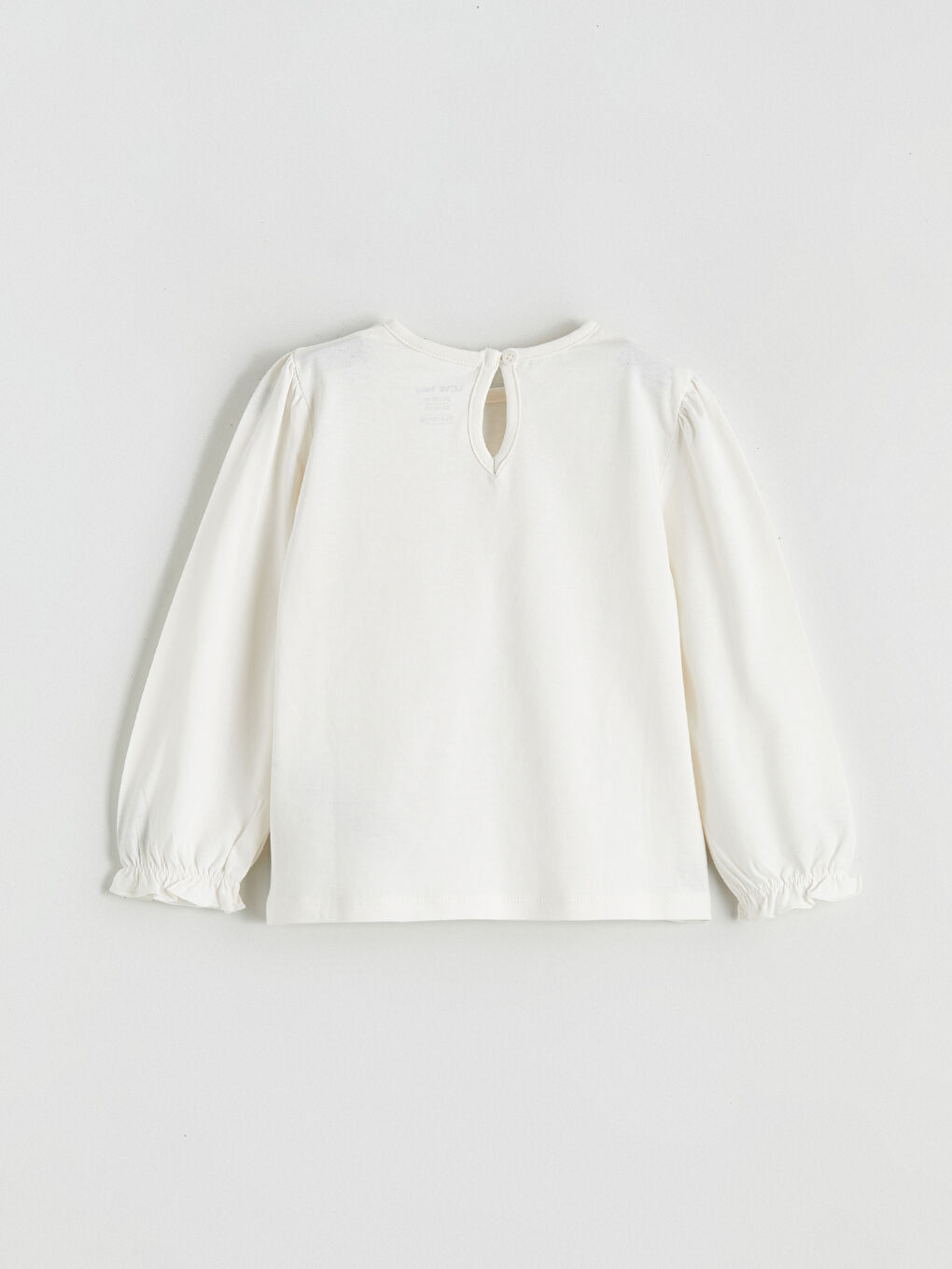 Ekru Çiçek Baskılı Kız Bebek Bluz ve Tayt-3