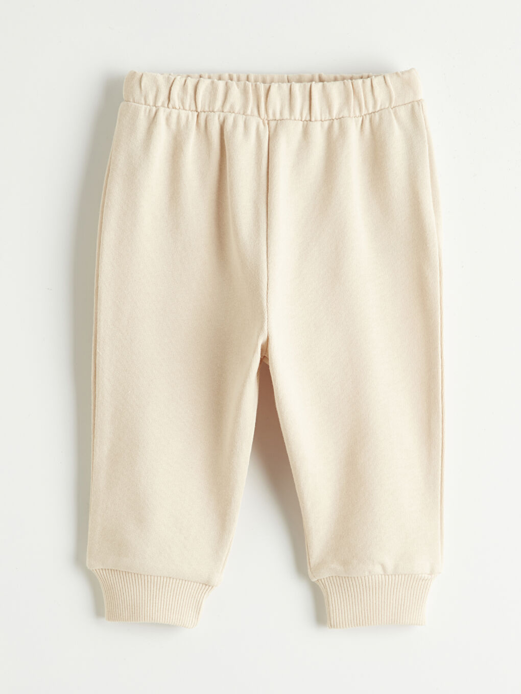 Bej Dantel Detaylı Kız Bebek Sweatshirt ve Eşofman Altı-4