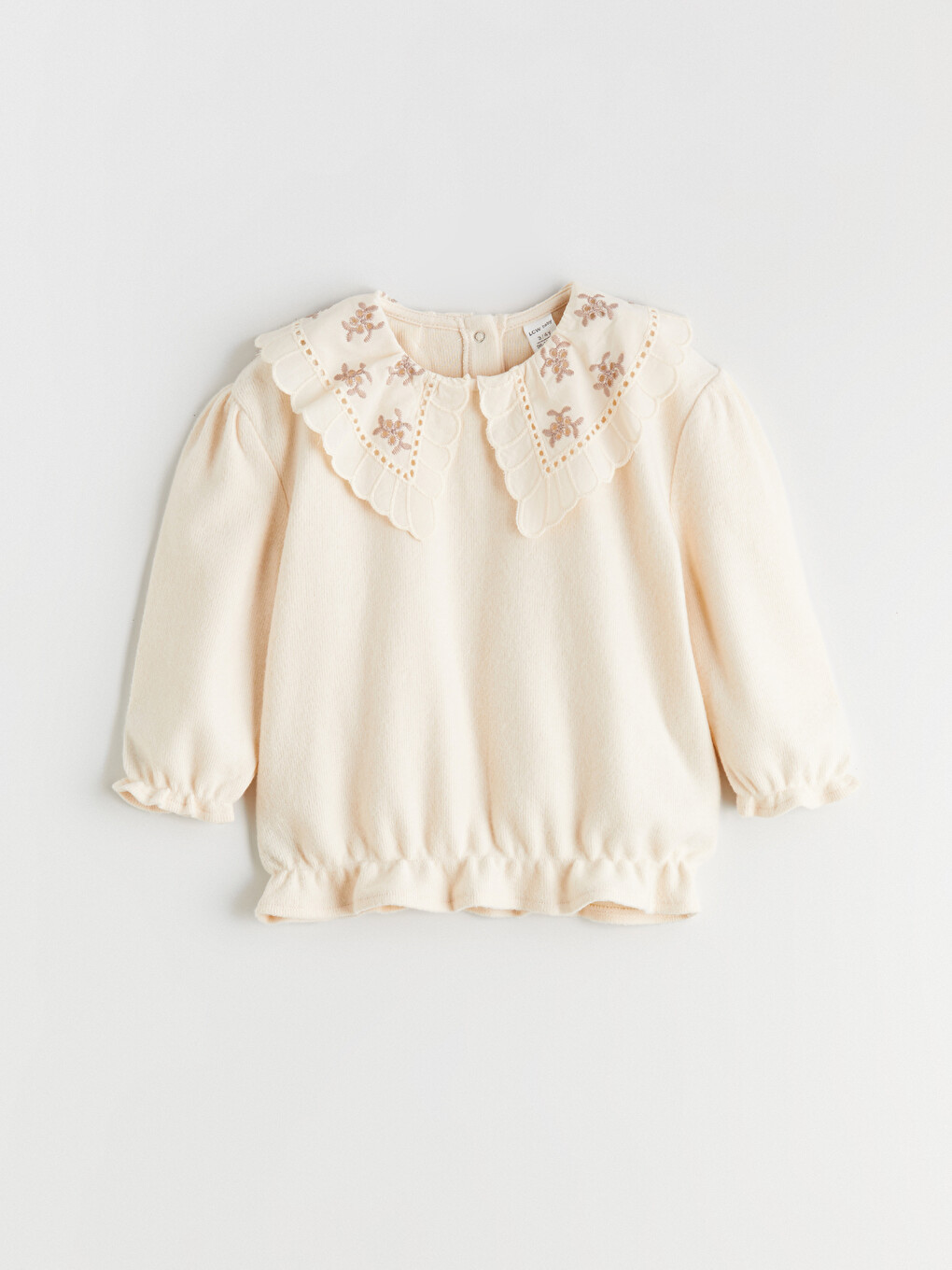 Embroidered Peter Pan Collar Baby Girl Blouse