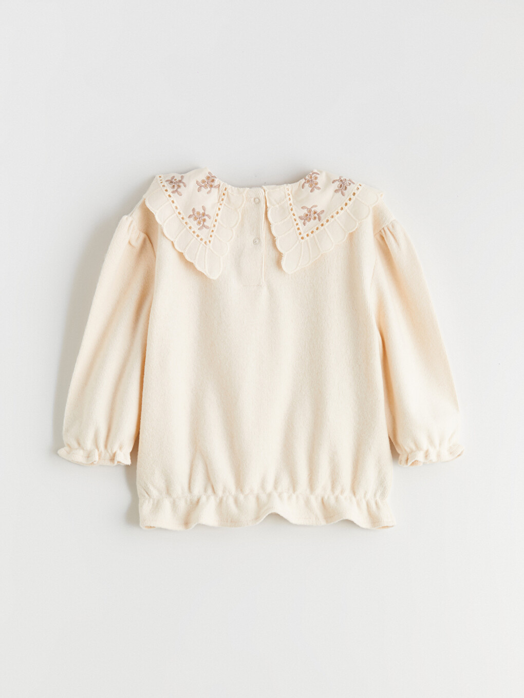 Embroidered Peter Pan Collar Baby Girl Blouse-2