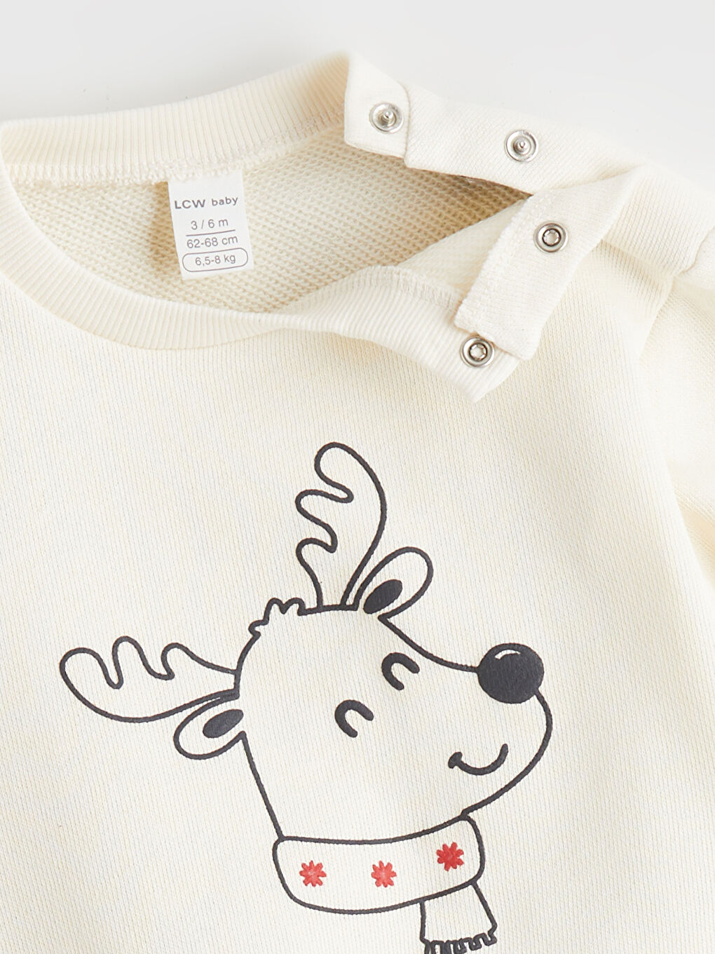 Bisiklet Yaka Baskılı Erkek Bebek Sweatshirt-1