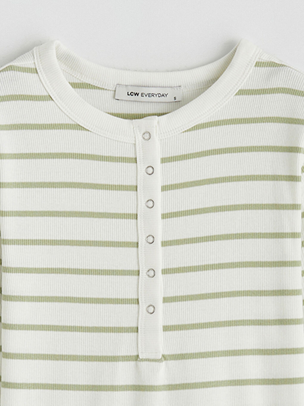 Striped crew neck bodysuit.-5