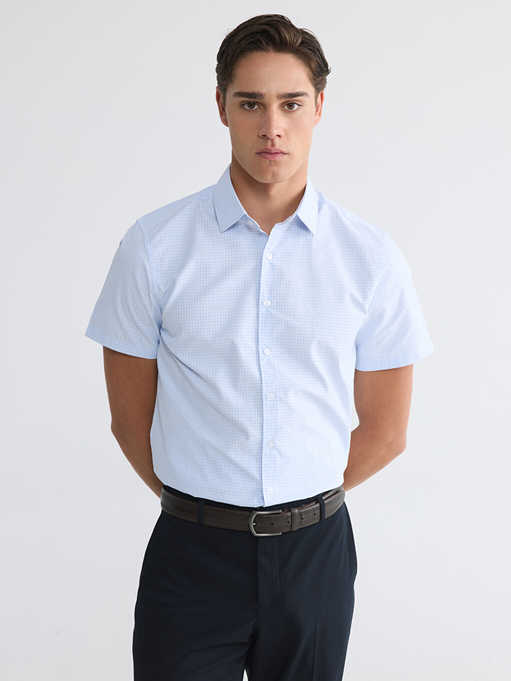 Slim Fit Desenli Erkek Gömlek