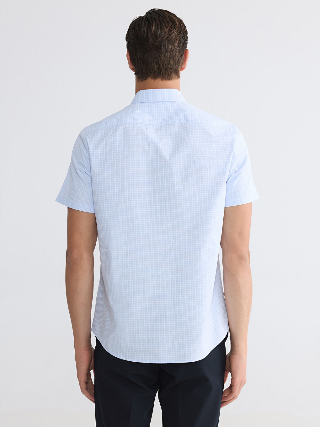Slim Fit Desenli Erkek Gömlek-3
