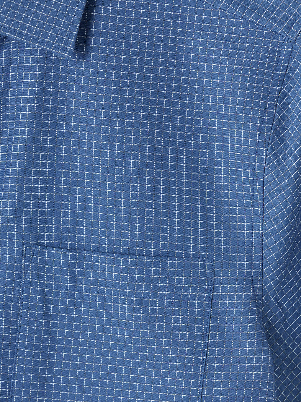 İndigo Regular Fit Ekose Armürlü Erkek Gömlek-2