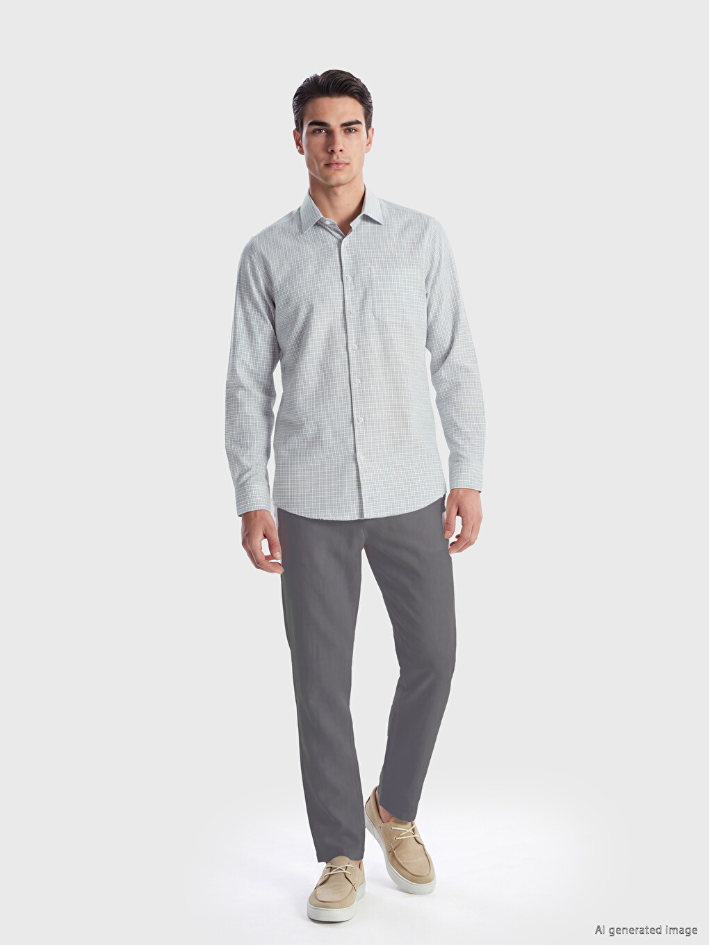 Regular Fit Plaid Men's Shirt-1