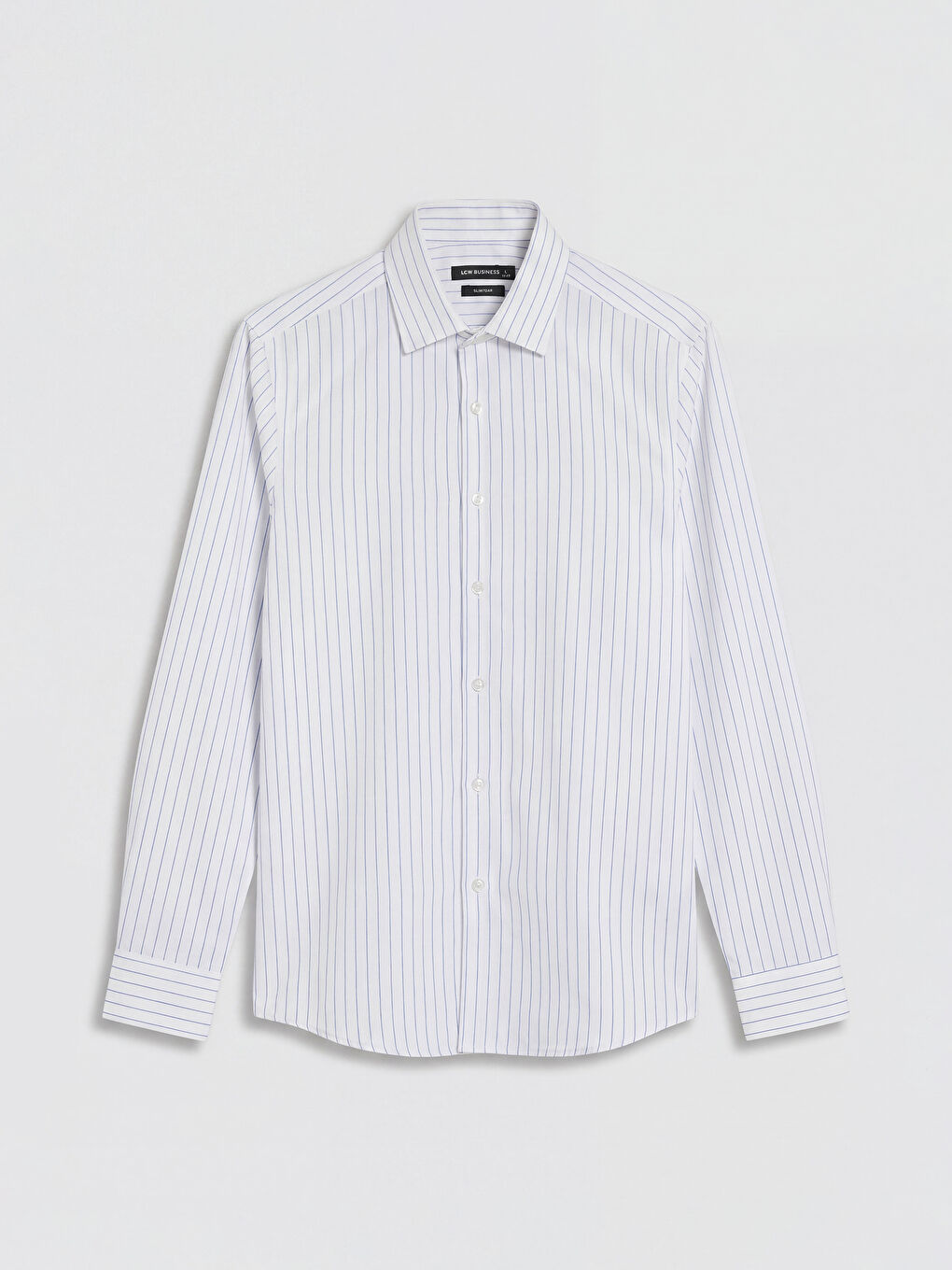 Mavi Slim Fit Çizgili Erkek Gömlek
