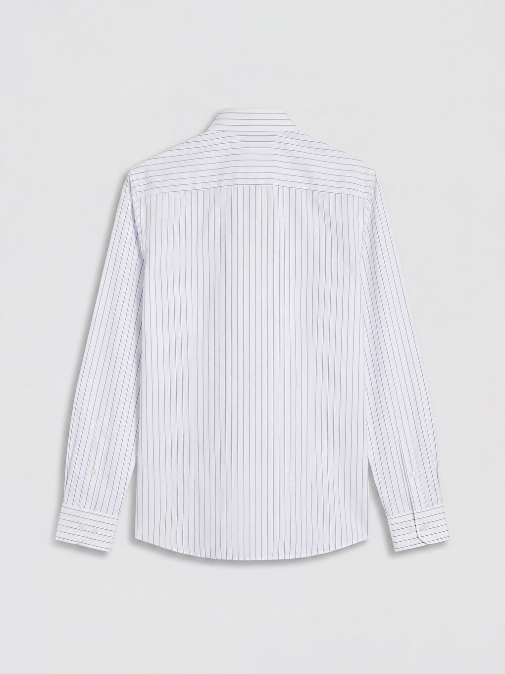 Mavi Slim Fit Çizgili Erkek Gömlek-1