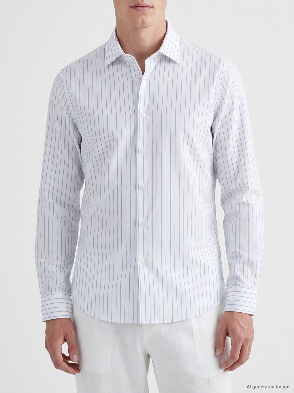 Slim Fit Striped Men's Shirt-2