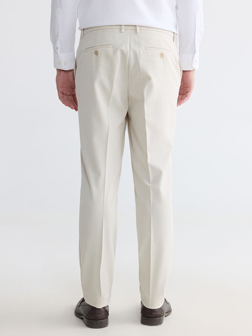 Slim Fit Men's Fabric Trousers-3