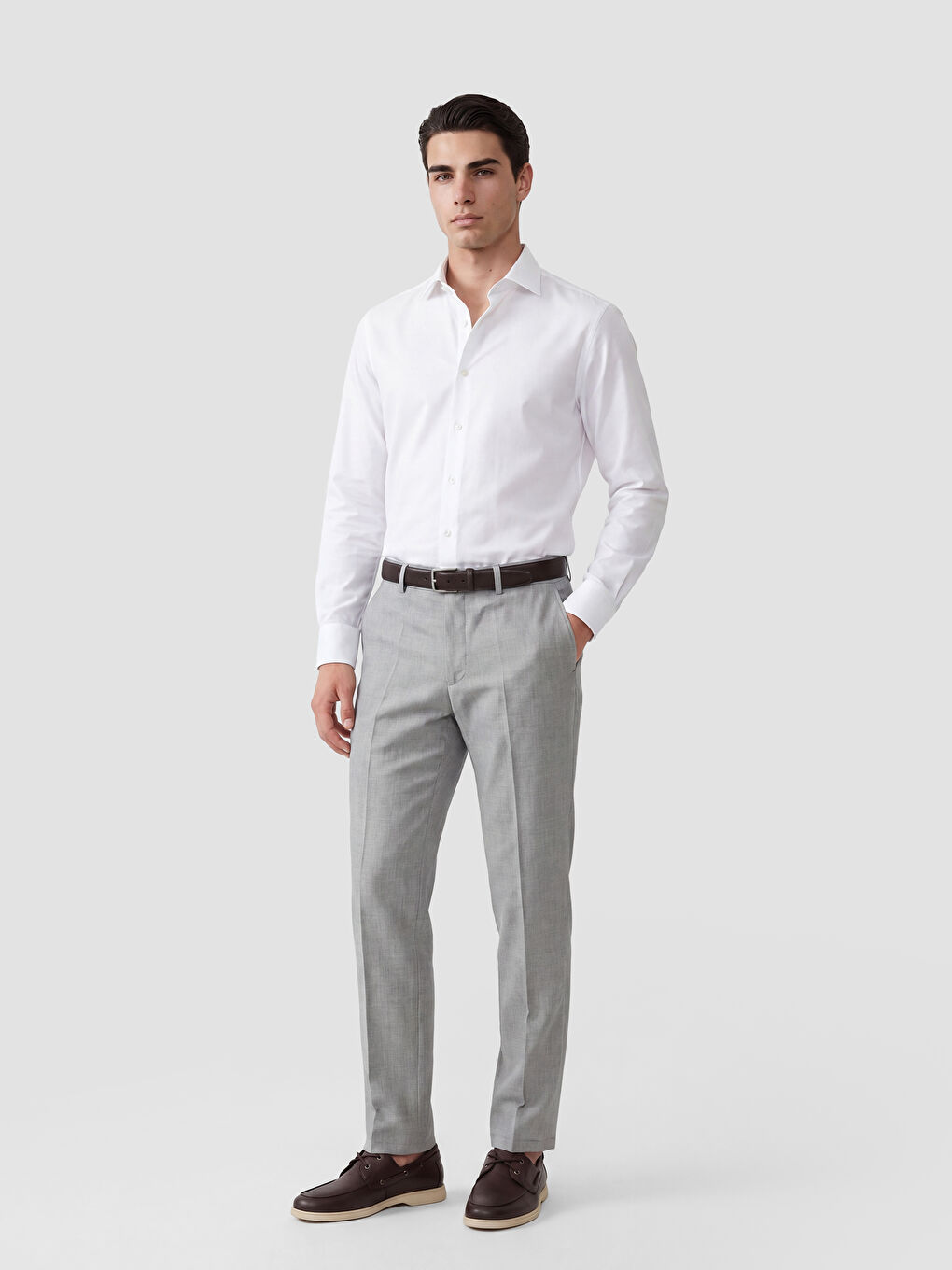 Slim Fit muške platnene pantalone