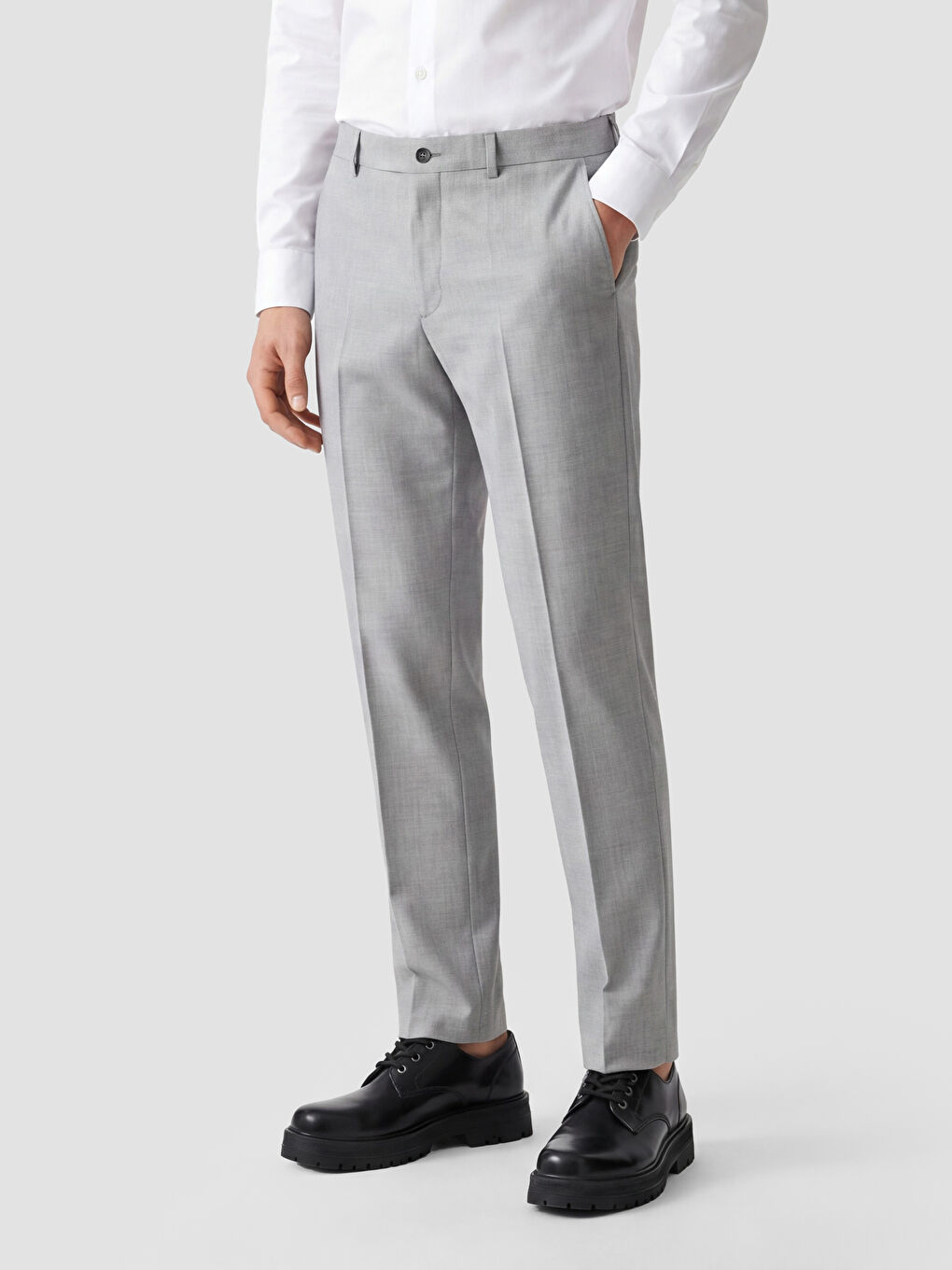 Slim Fit muške platnene pantalone-2